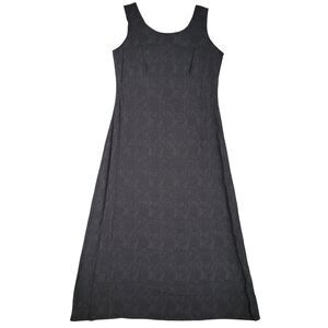 Vintage K STUDIO Black Y2K Babydoll Sleeveless Tank Maxi Dress Grunge SIZE 8